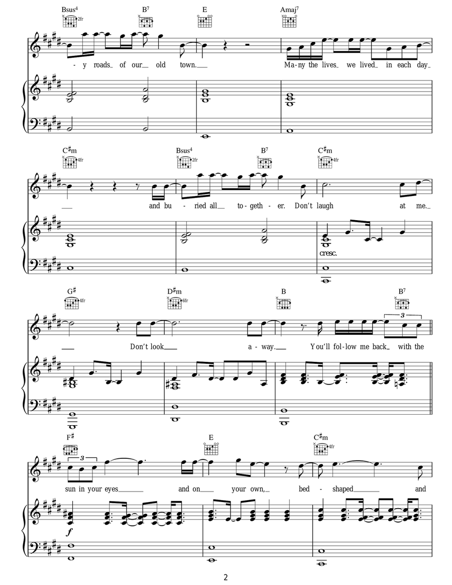 Bedshaped Bedshaped Acoustic Guitar scores gallery preview page 2