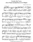 Rondo Alla Turca, from the Piano Sonata A Major, K331
