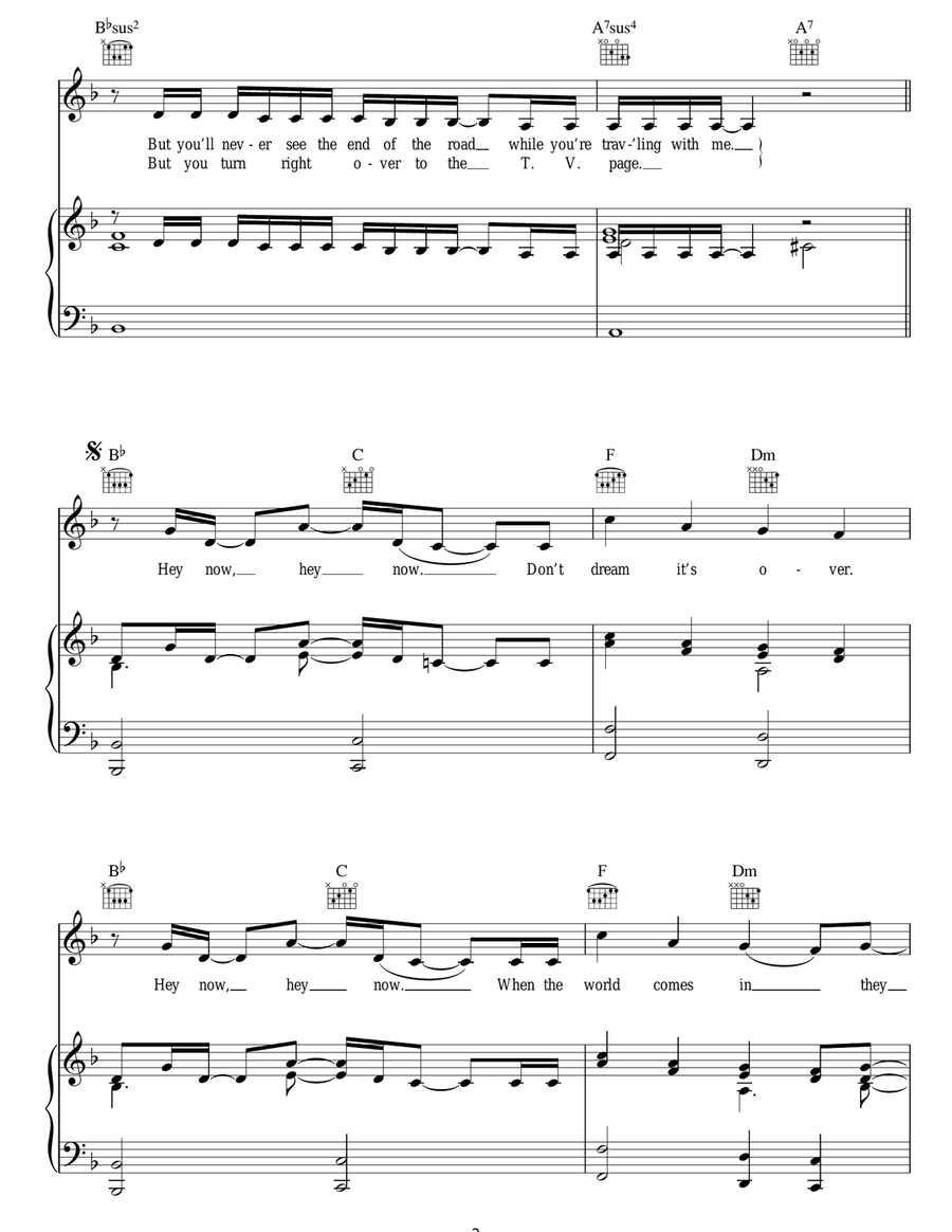 Don't Dream It's Over Don't Dream It's Over Acoustic Guitar scores gallery preview page 2