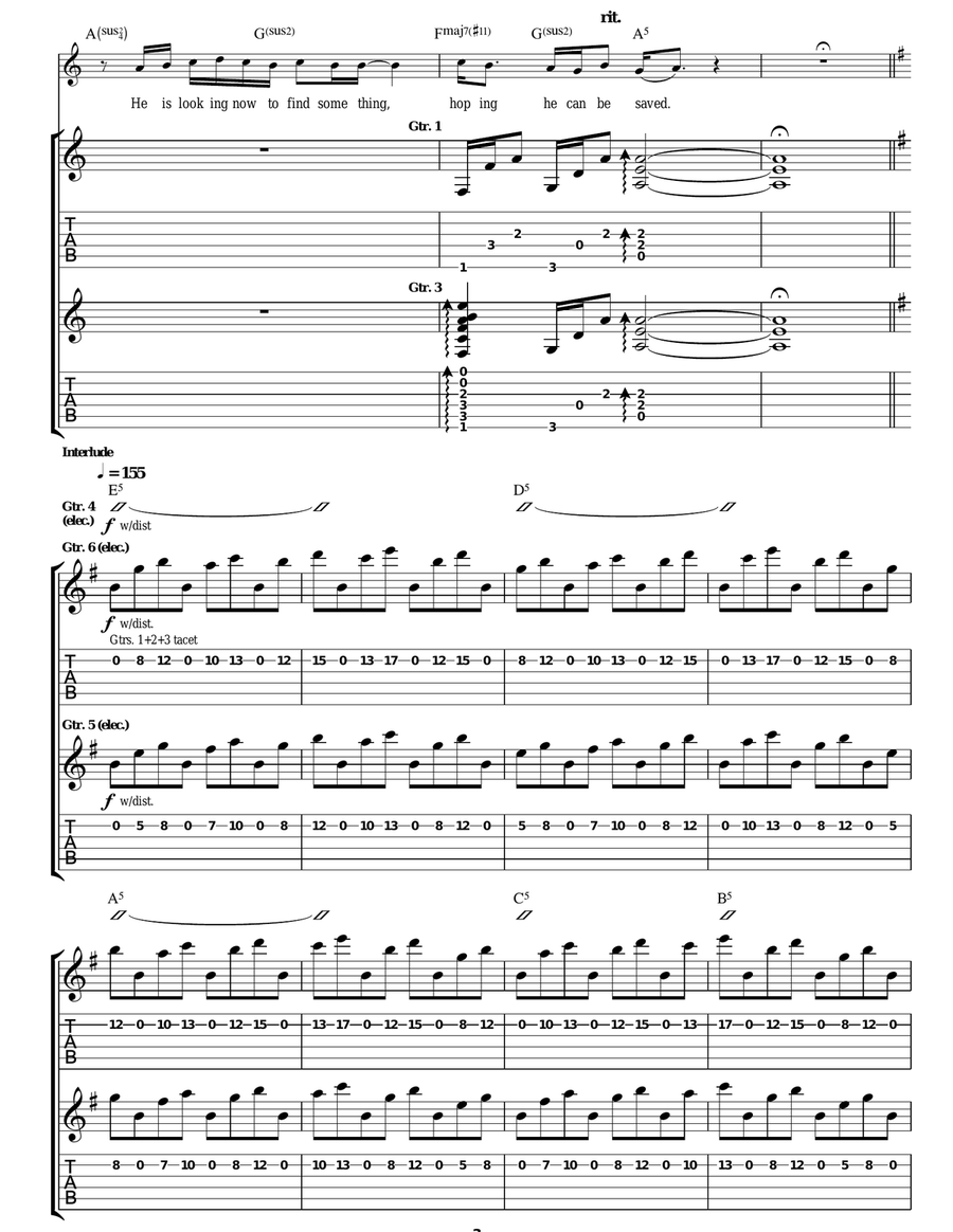 The Man Who Would Be King Acoustic Guitar scores gallery preview page 3