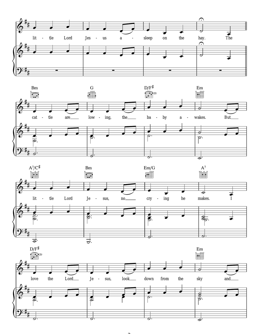 Away In A Manger Away In A Manger Acoustic Guitar scores gallery preview page 2
