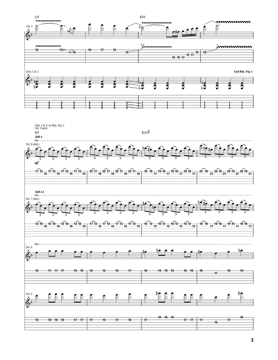 Danger Line Danger Line Acoustic Guitar scores gallery preview page 3