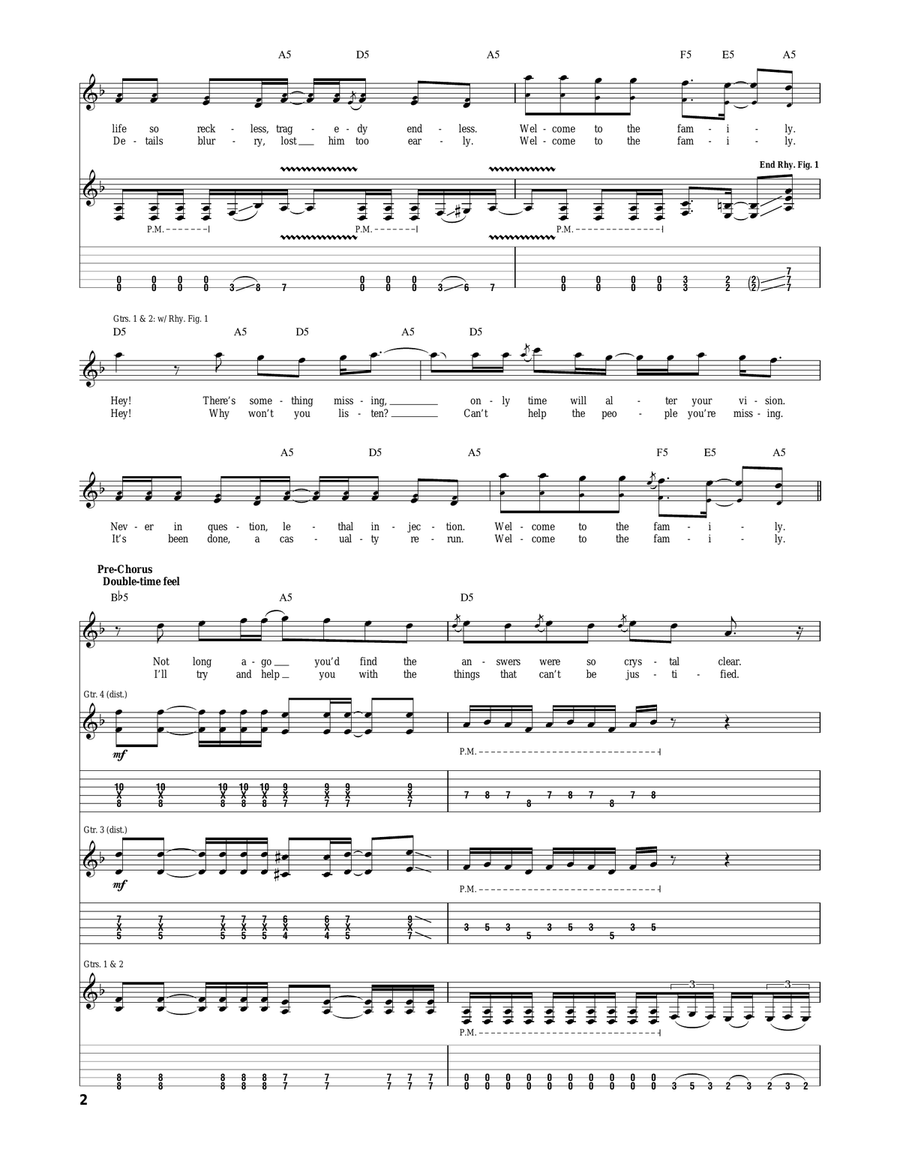 Welcome To The Family Welcome To The Family Acoustic Guitar scores gallery preview page 2