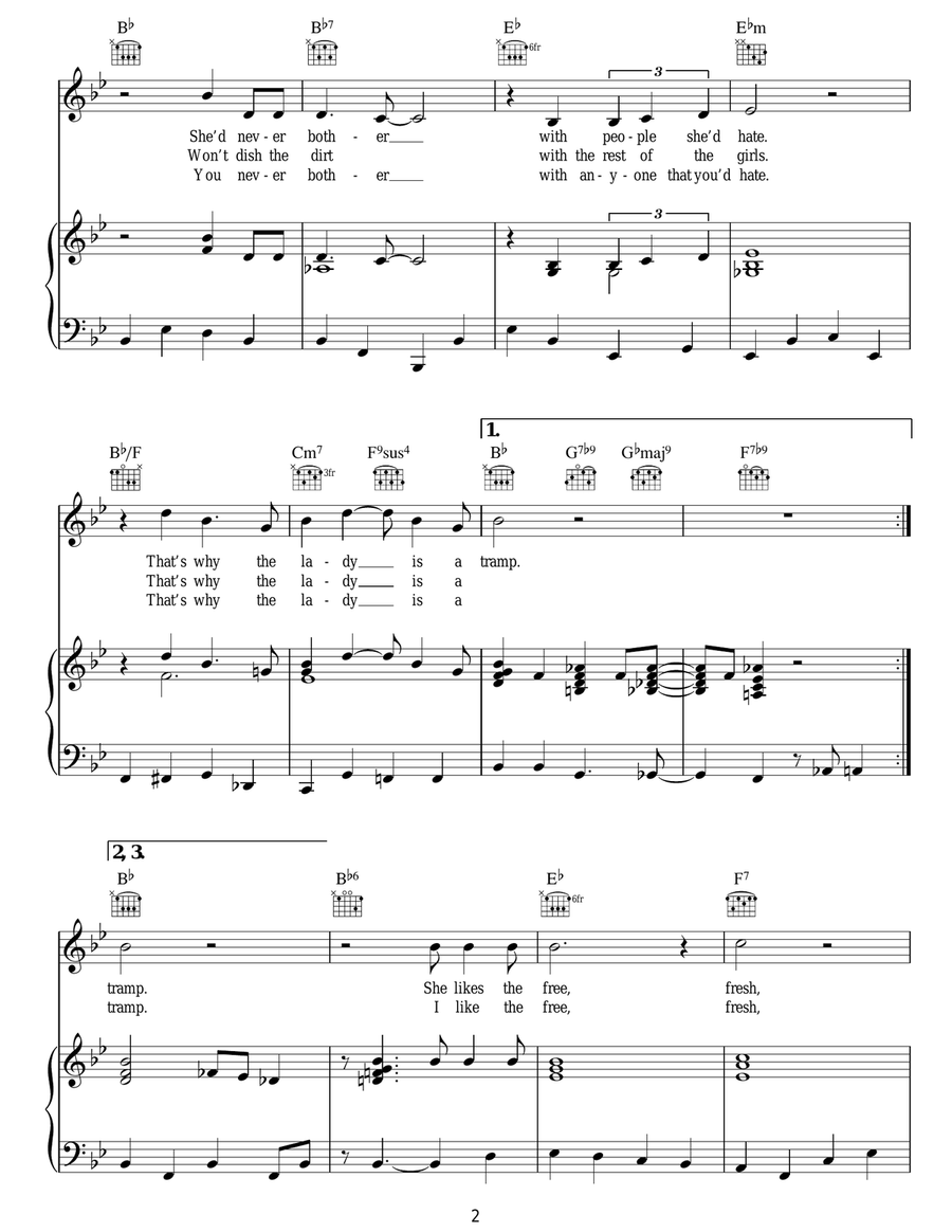 The Lady Is A Tramp The Lady Is A Tramp Guitar scores gallery preview page 2