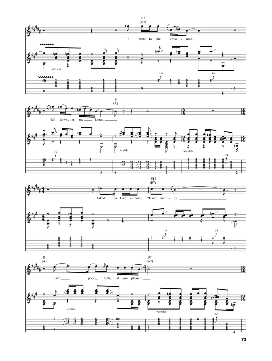 Cross Road Blues (Crossroads) Acoustic Guitar scores gallery preview page 2