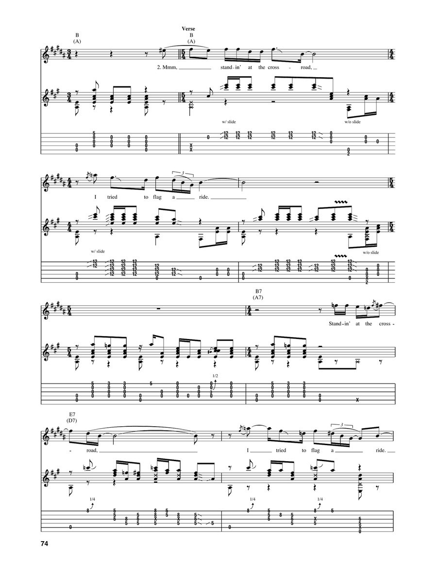 Cross Road Blues (Crossroads) Acoustic Guitar scores gallery preview page 3