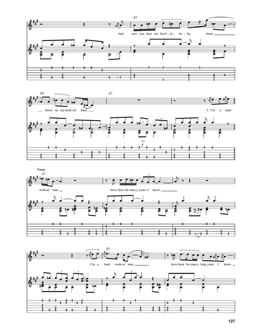 I'm A Steady Rollin' Man (Steady Rollin' Man) Electric Guitar scores gallery preview page 3