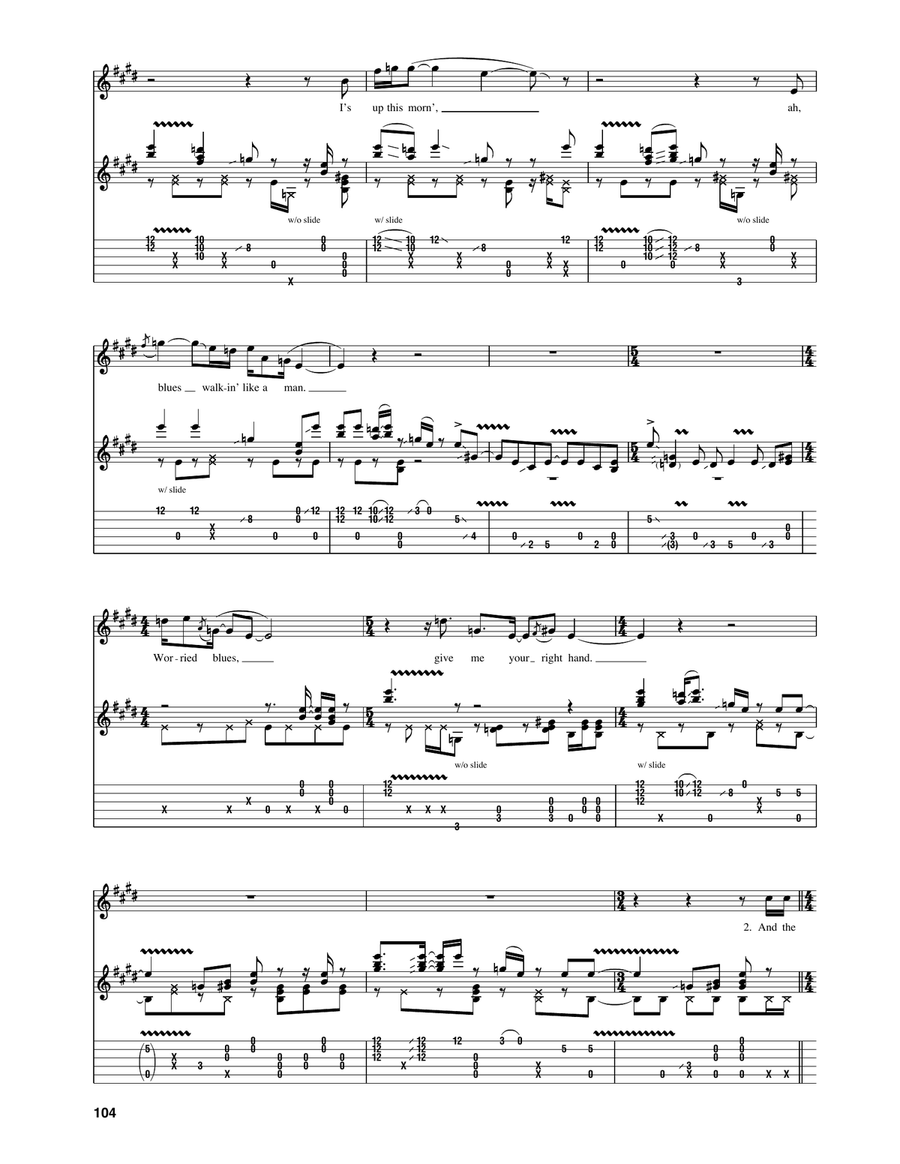 Preachin' Blues (Up Jumped The Devil) Electric Guitar scores gallery preview page 2