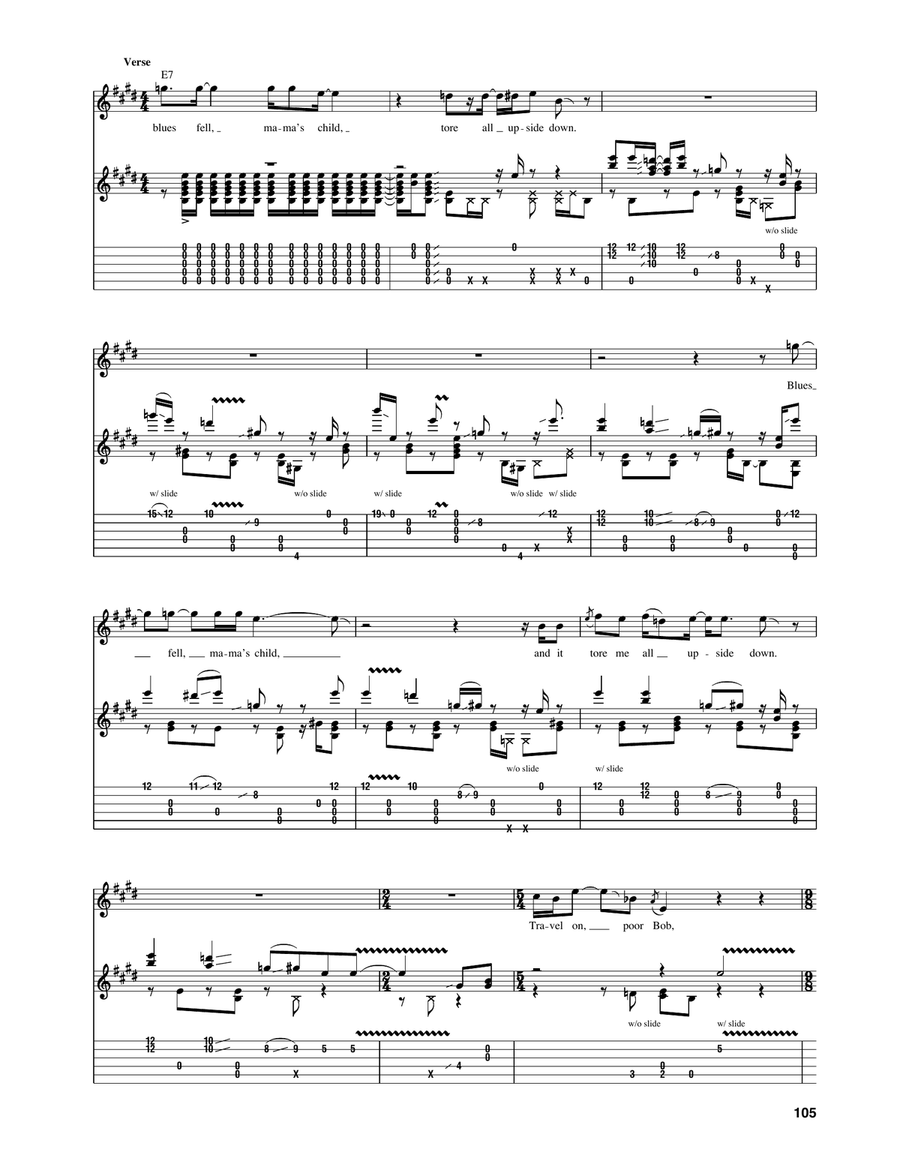Preachin' Blues (Up Jumped The Devil) Electric Guitar scores gallery preview page 3