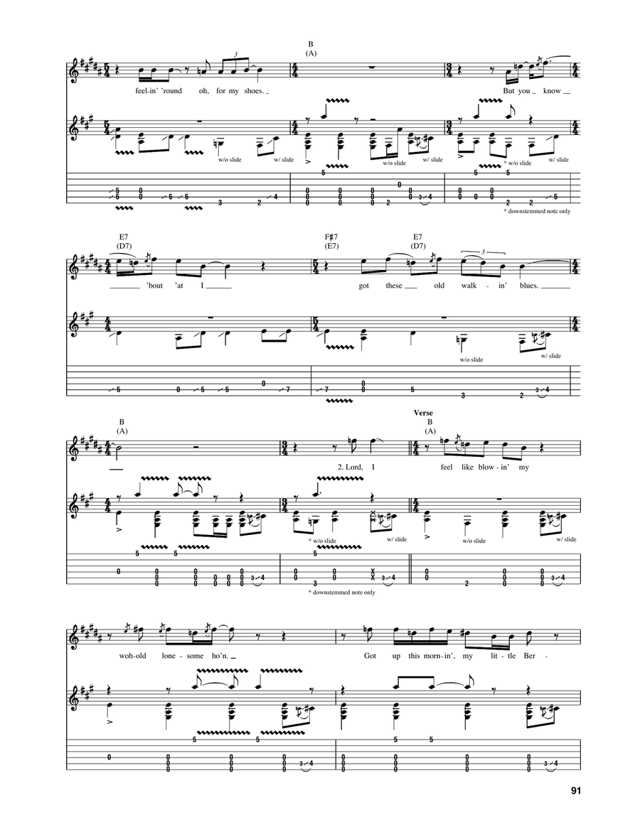 Walkin' Blues Walkin' Blues Acoustic Guitar scores gallery preview page 2