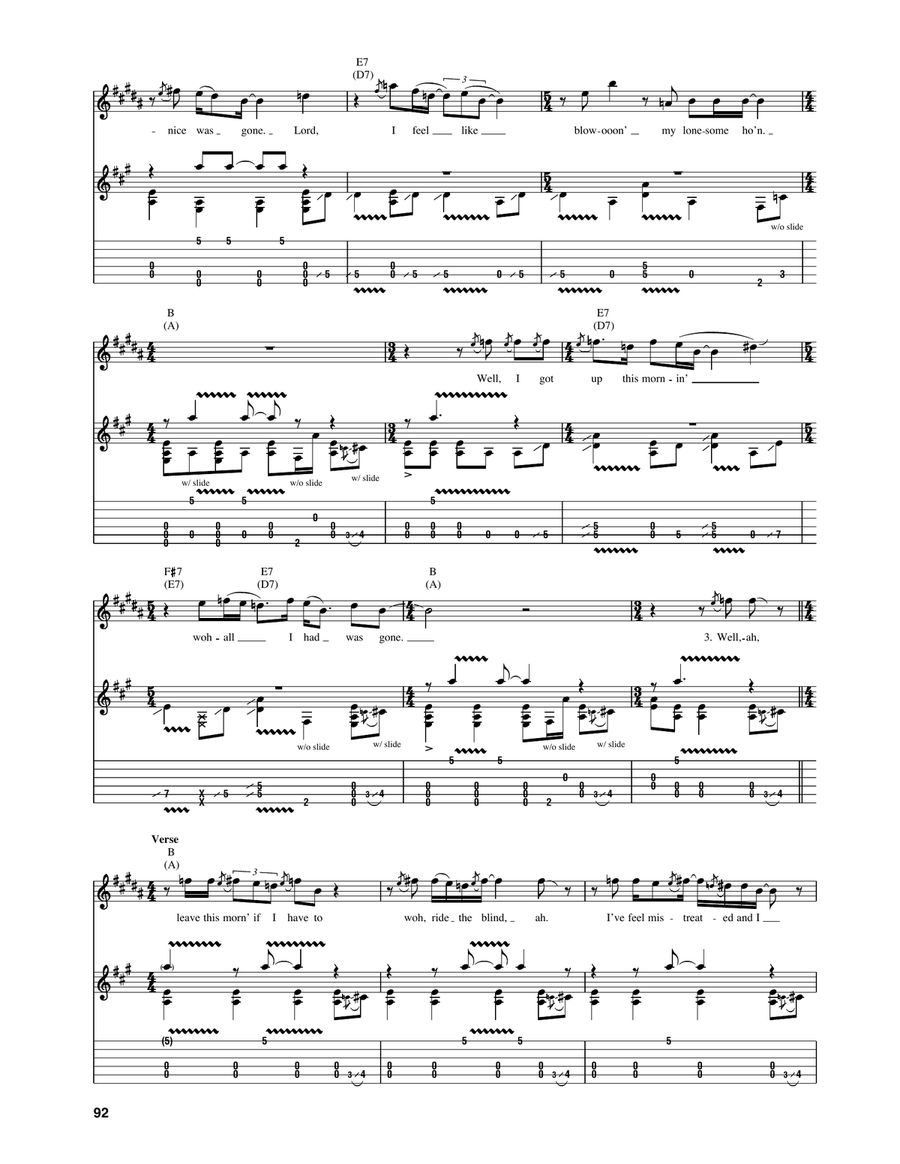 Walkin' Blues Walkin' Blues Acoustic Guitar scores gallery preview page 3