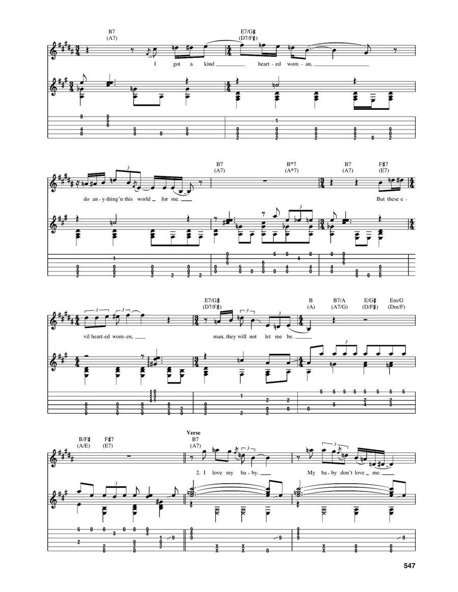 Kind Hearted Woman Blues Kind Hearted Woman Blues Acoustic Guitar scores gallery preview page 2