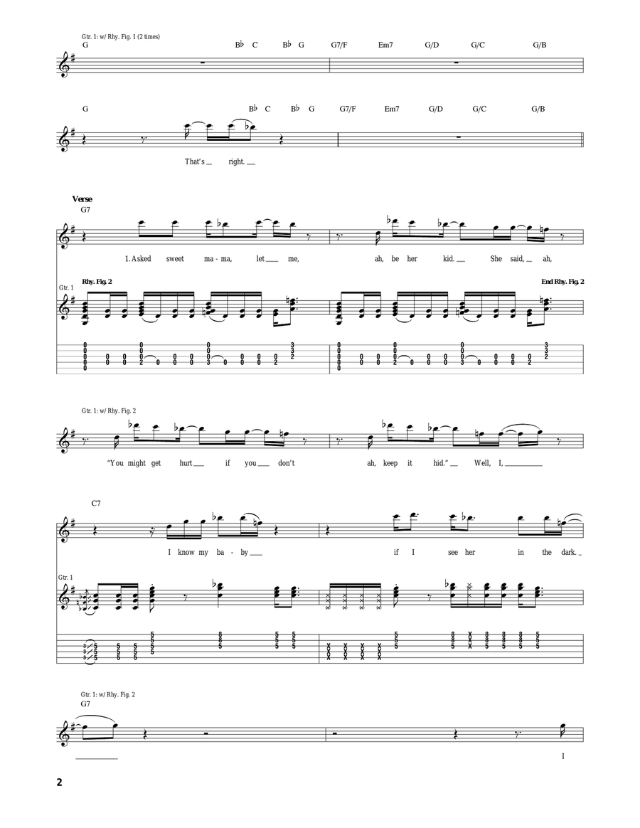 Traveling Riverside Blues Acoustic Guitar scores gallery preview page 2