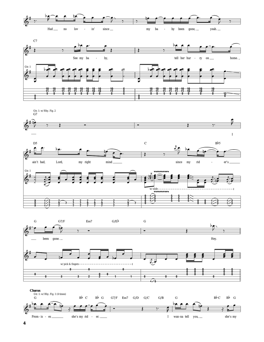 Traveling Riverside Blues Acoustic Guitar scores gallery preview page 4