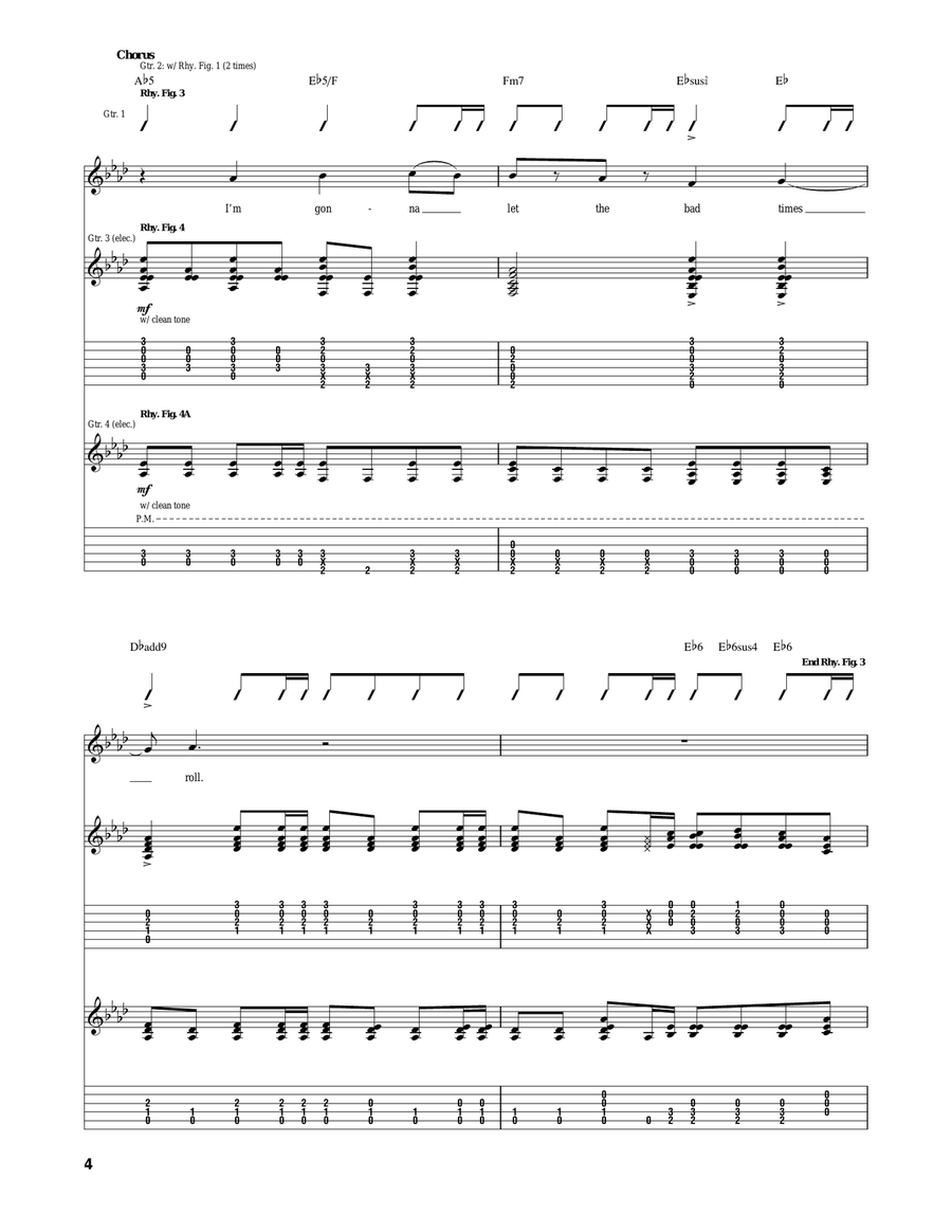 Let The Bad Times Roll Let The Bad Times Roll Acoustic Guitar scores gallery preview page 4