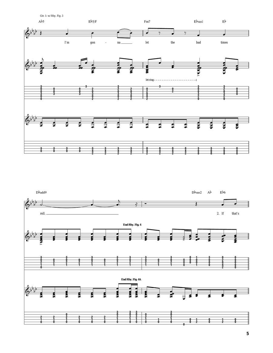 Let The Bad Times Roll Let The Bad Times Roll Acoustic Guitar scores gallery preview page 5