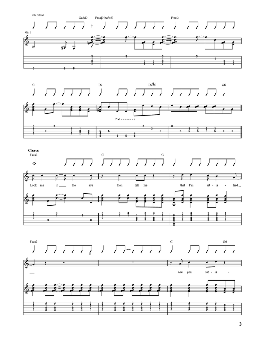 Unsatisfied Unsatisfied Acoustic Guitar scores gallery preview page 3