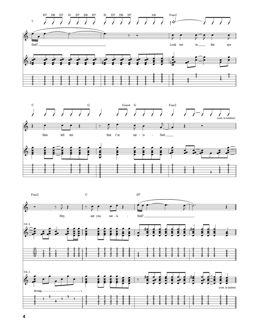 Unsatisfied Unsatisfied Acoustic Guitar scores gallery preview page 4