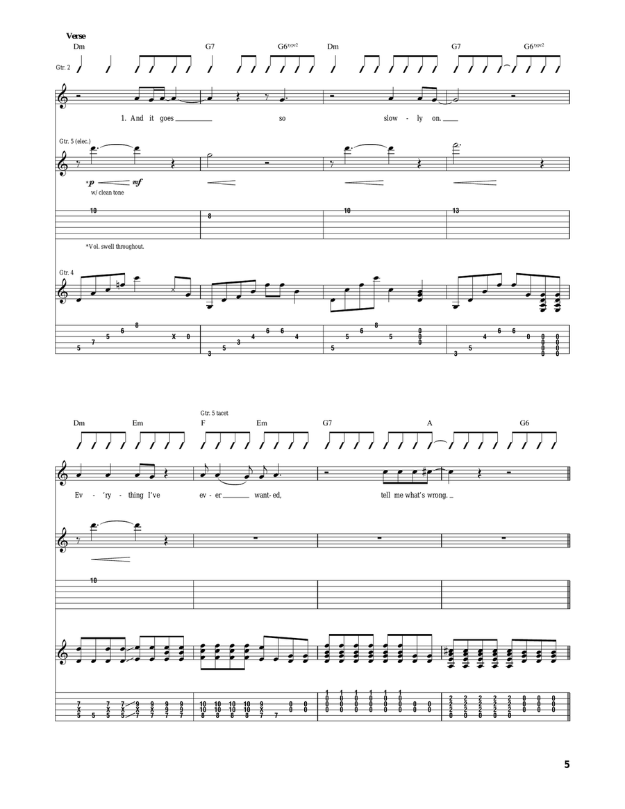 Unsatisfied Unsatisfied Acoustic Guitar scores gallery preview page 5