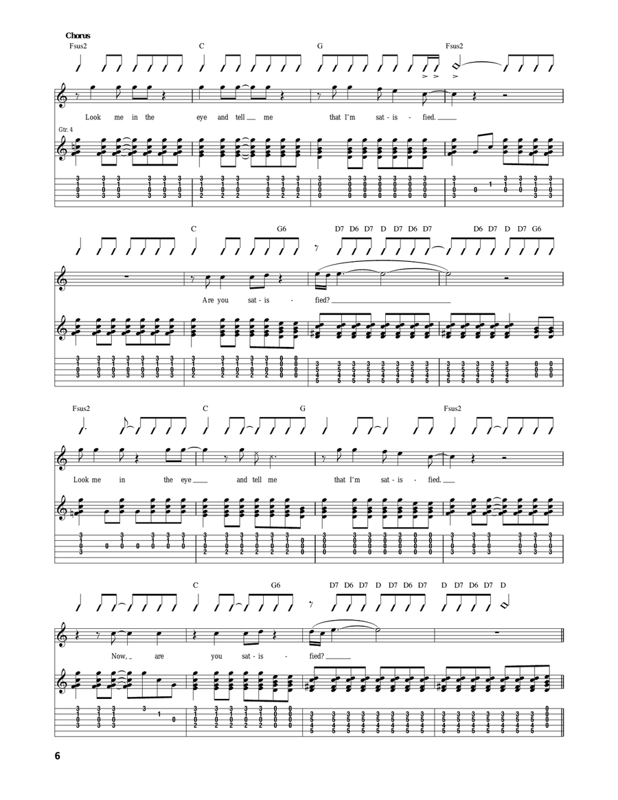 Unsatisfied Unsatisfied Acoustic Guitar scores gallery preview page 6