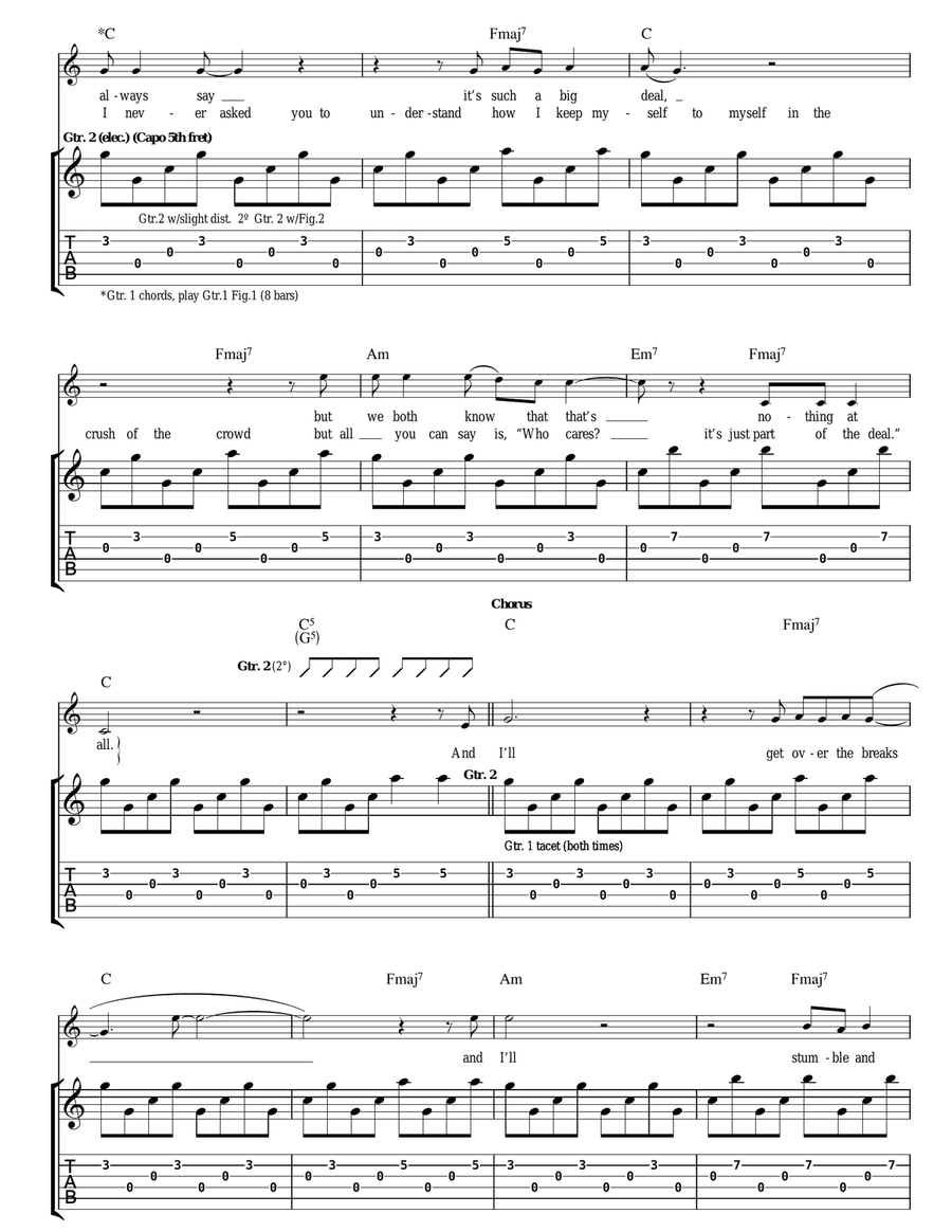 Stumble And Fall Stumble And Fall Acoustic Guitar scores gallery preview page 3