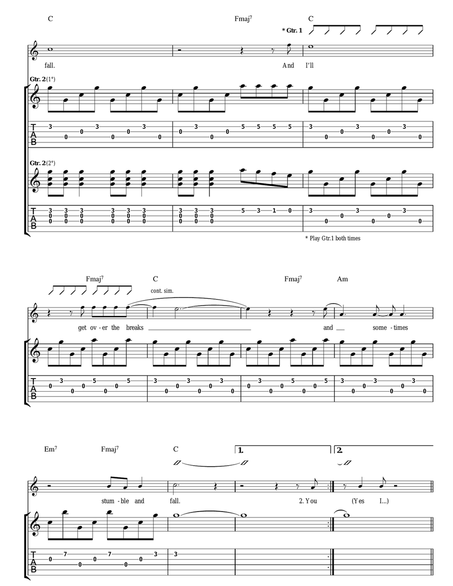 Stumble And Fall Stumble And Fall Acoustic Guitar scores gallery preview page 4