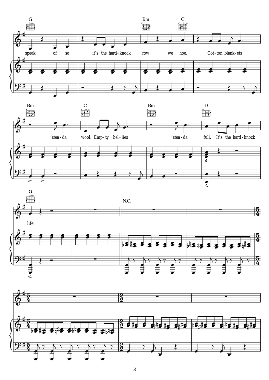 It's The Hard-Knock Life (from Annie) Guitar scores gallery preview page 3