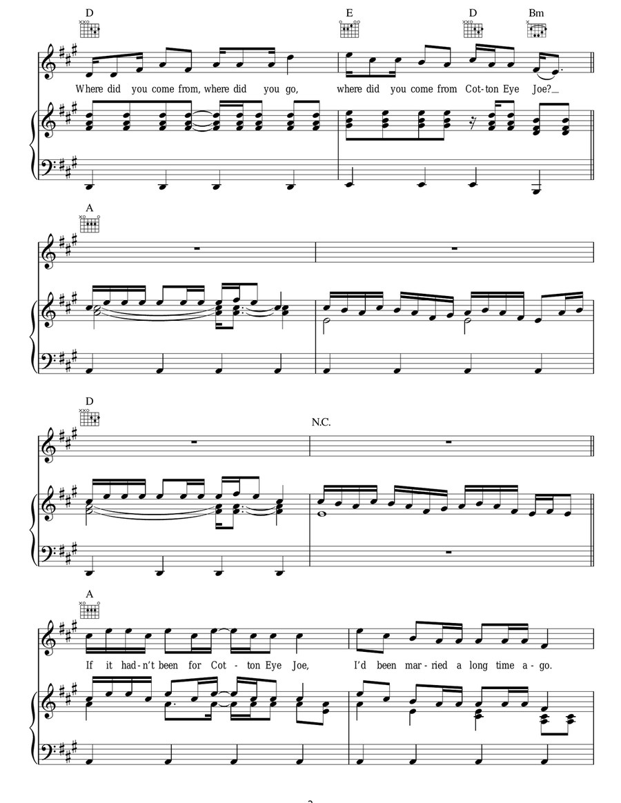 Cotton-Eye Joe Cotton-Eye Joe Acoustic Guitar scores gallery preview page 2