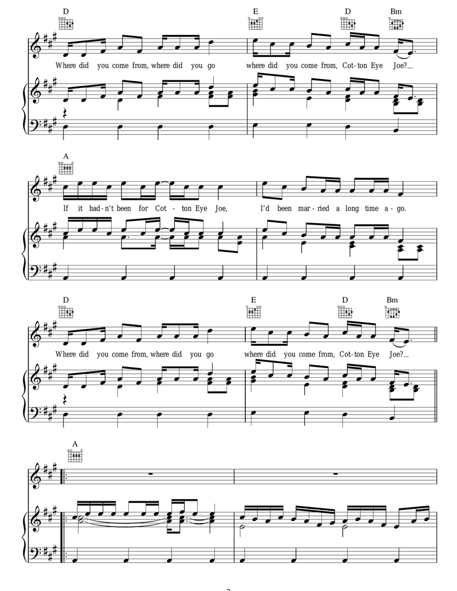 Cotton-Eye Joe Cotton-Eye Joe Acoustic Guitar scores gallery preview page 3