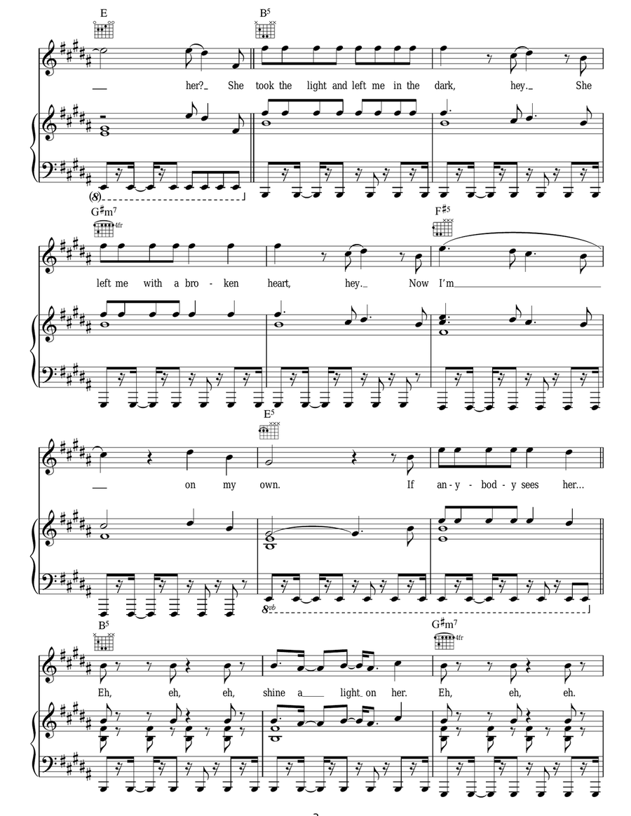 Shine A Light Shine A Light Acoustic Guitar scores gallery preview page 3