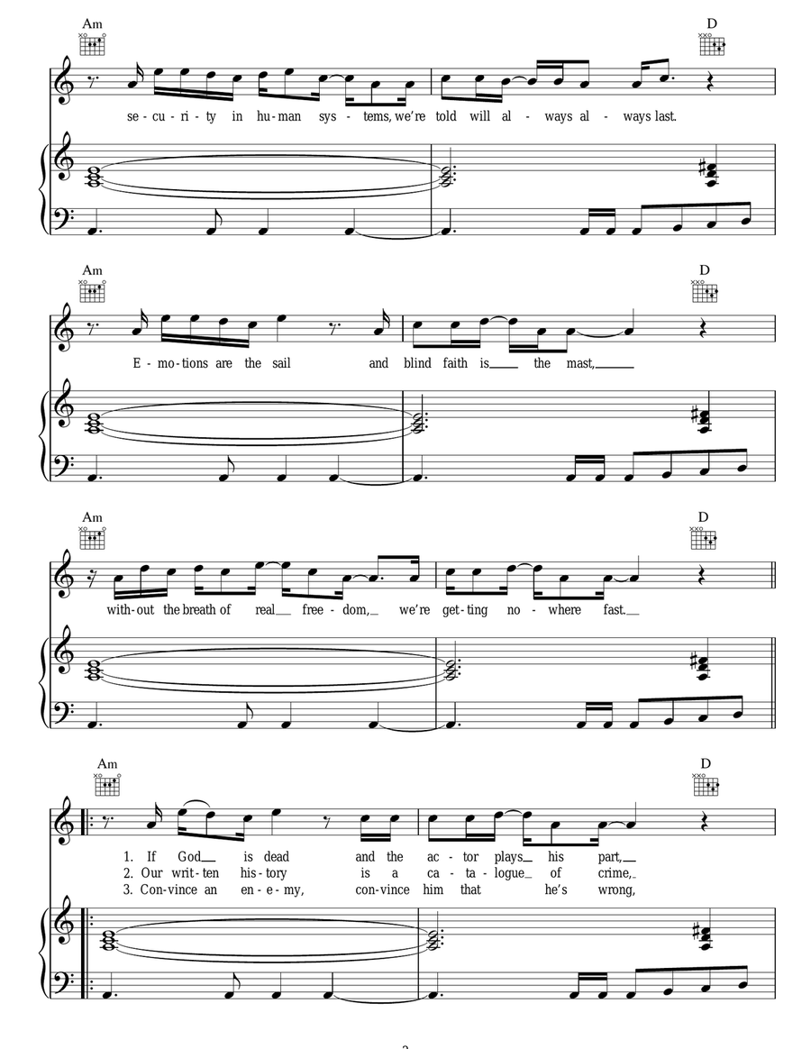 History Will Teach Us Nothing Acoustic Guitar scores gallery preview page 2