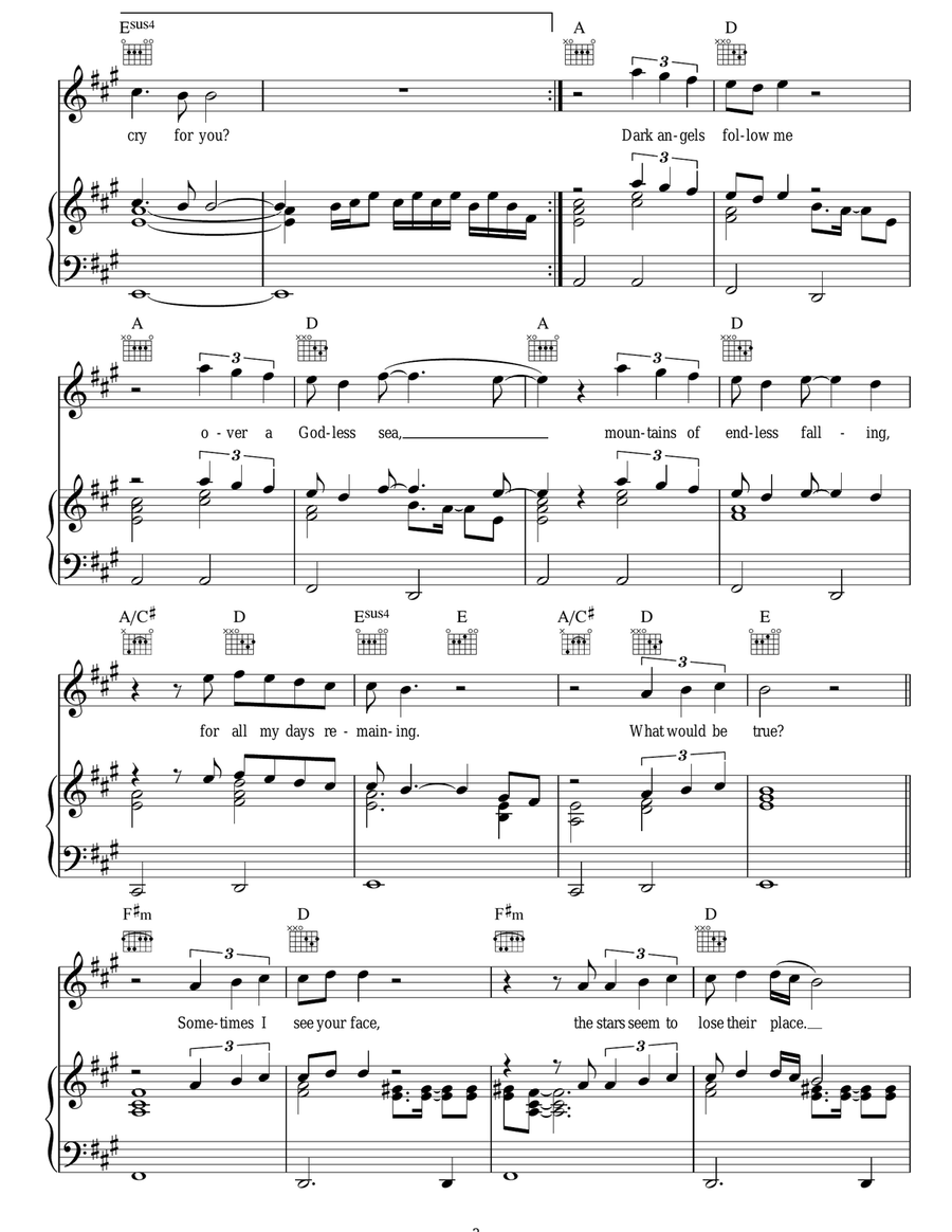 Why Should I Cry For You? Acoustic Guitar scores gallery preview page 3