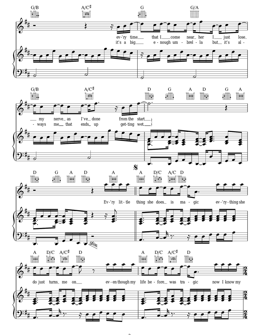 Every Little Thing She Does Is Magic Acoustic Guitar scores gallery preview page 2