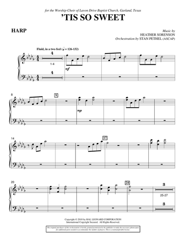 'Tis So Sweet - Harp