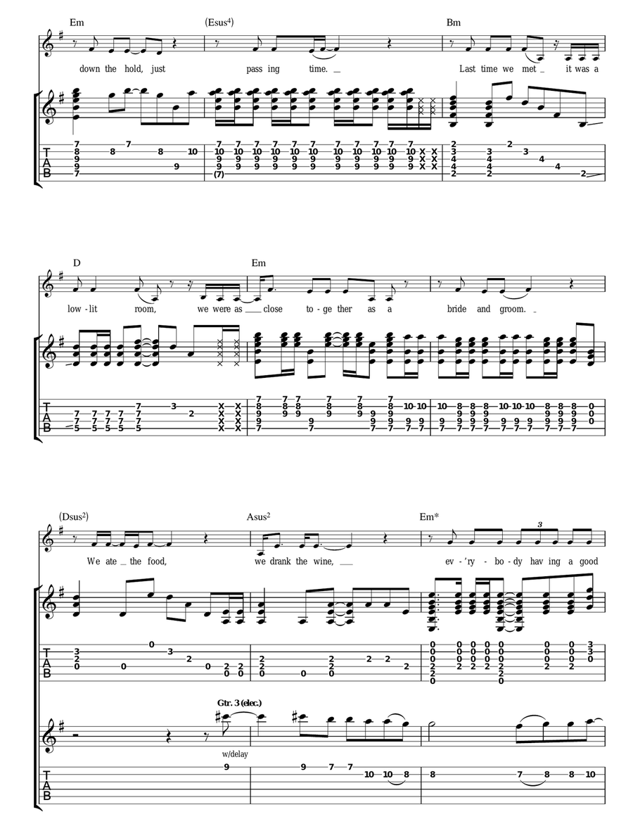 Until The End Of The World Acoustic Guitar scores gallery preview page 2