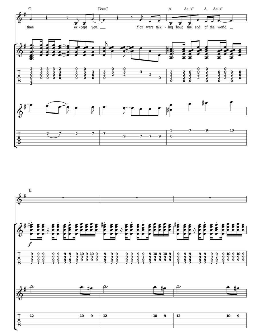 Until The End Of The World Acoustic Guitar scores gallery preview page 3