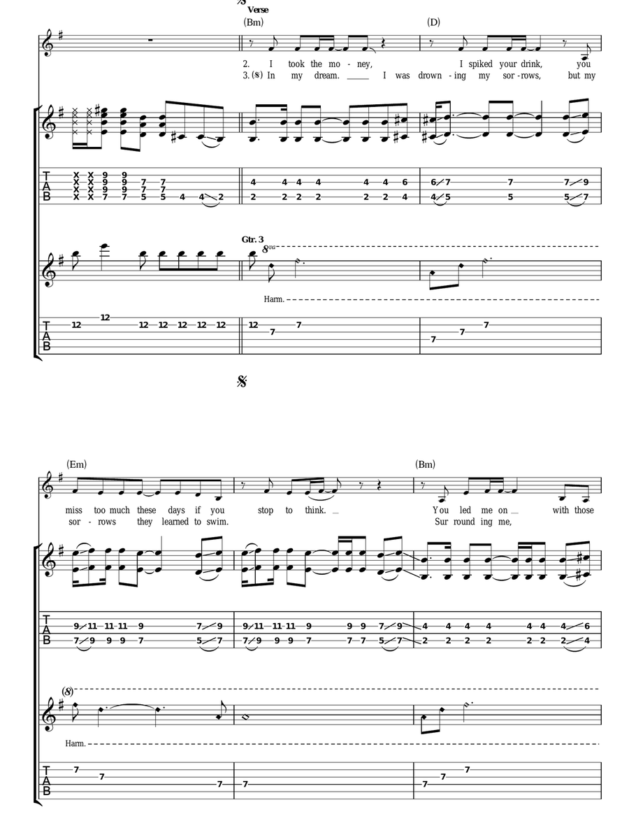Until The End Of The World Acoustic Guitar scores gallery preview page 4