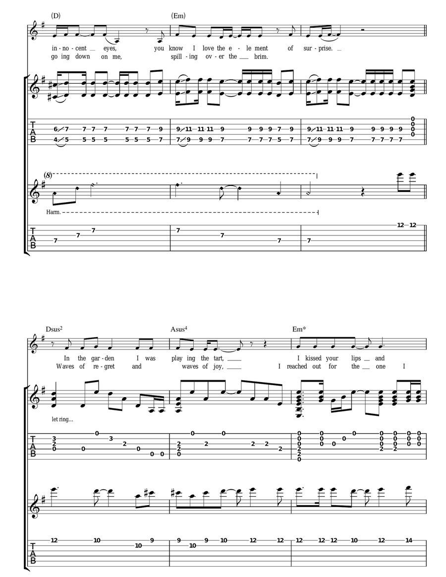 Until The End Of The World Acoustic Guitar scores gallery preview page 5