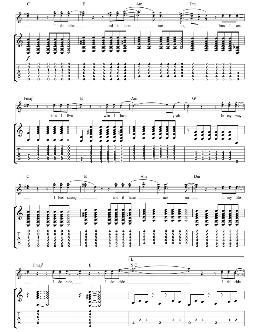 In My Life In My Life Acoustic Guitar scores gallery preview page 4