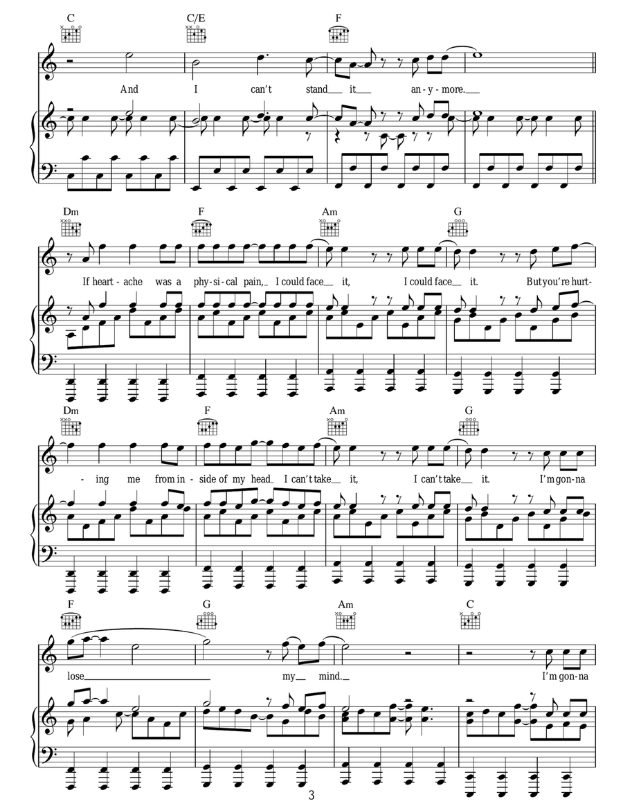 Lose My Mind Lose My Mind Acoustic Guitar scores gallery preview page 3