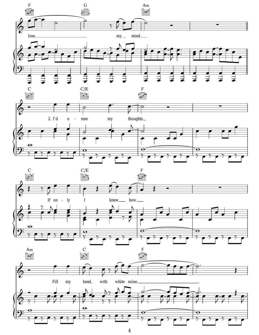 Lose My Mind Lose My Mind Acoustic Guitar scores gallery preview page 4
