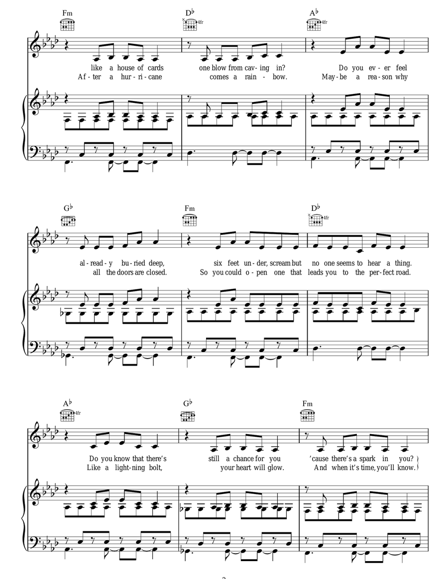 Firework Firework Acoustic Guitar scores gallery preview page 2