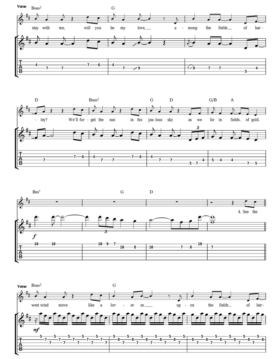 Fields Of Gold Fields Of Gold Acoustic Guitar scores gallery preview page 3