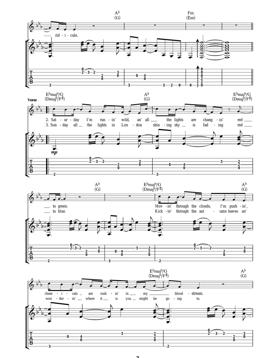 Babylon Babylon Acoustic Guitar scores gallery preview page 3