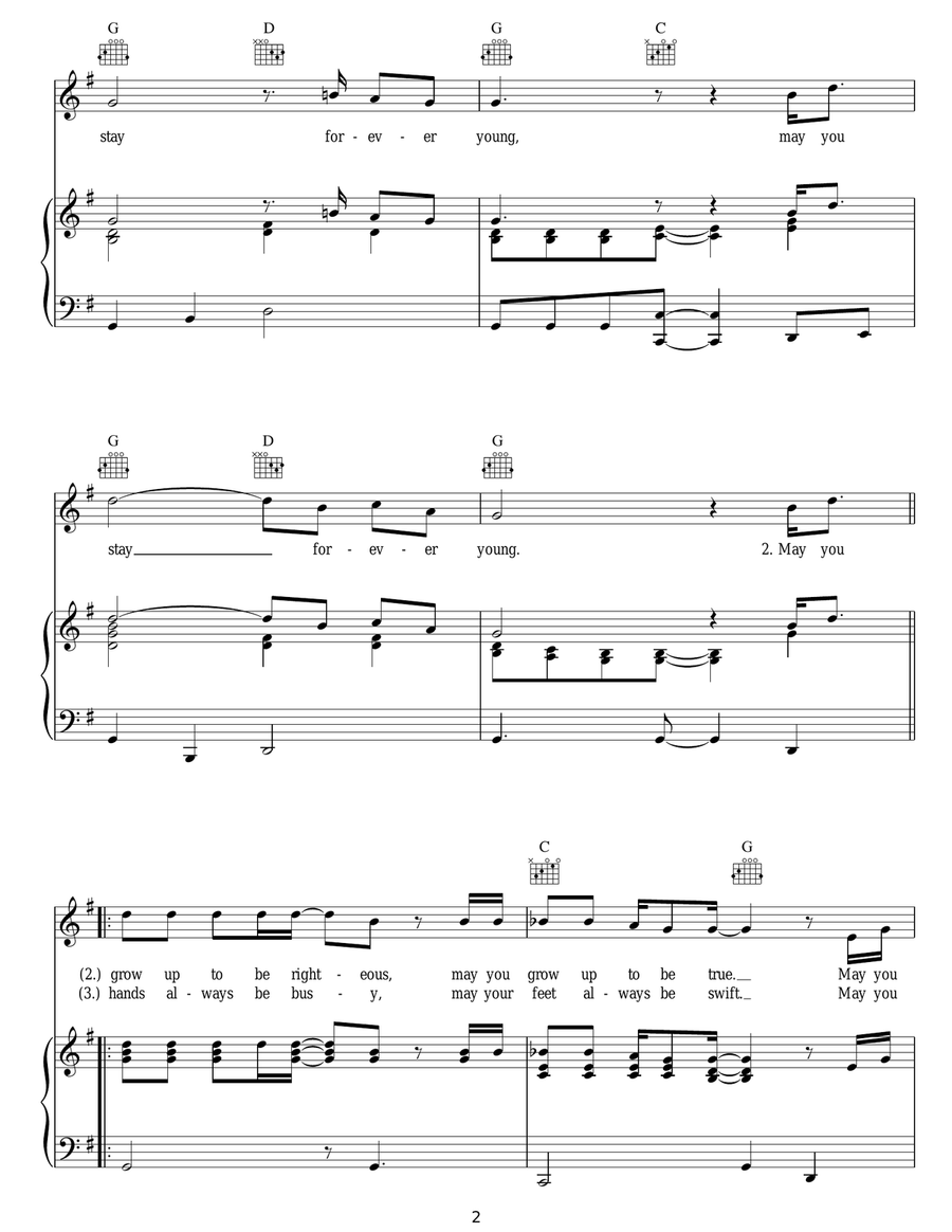 Forever Young Forever Young Acoustic Guitar scores gallery preview page 2