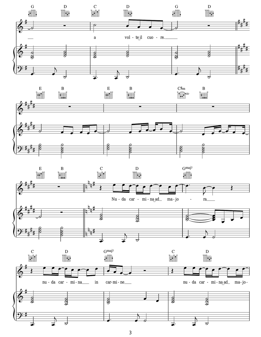 A Volte Il Cuore A Volte Il Cuore Acoustic Guitar scores gallery preview page 3