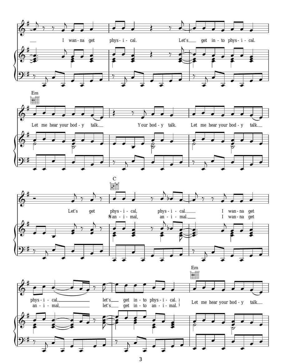 Physical Physical Acoustic Guitar scores gallery preview page 3