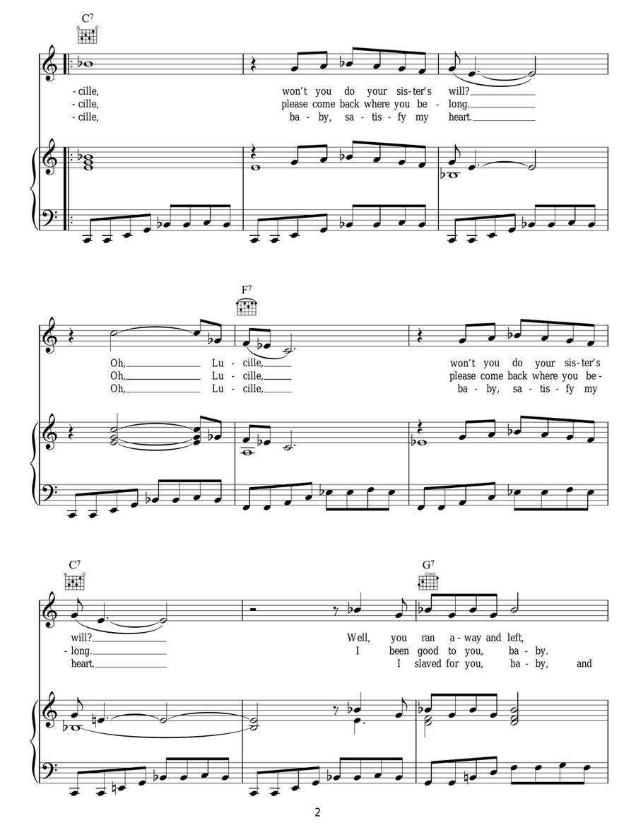 Lucille Lucille Acoustic Guitar scores gallery preview page 2