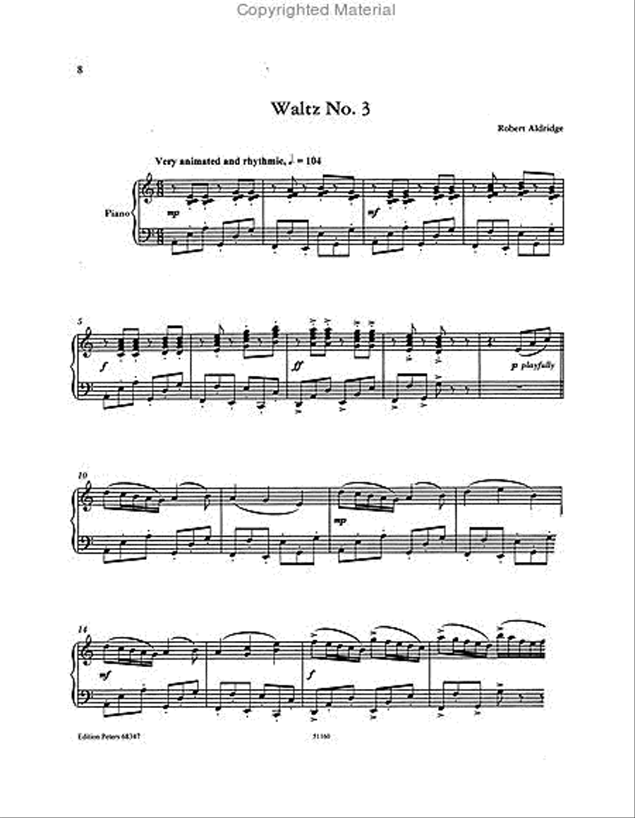 Three Waltzes Three Waltzes Piano Solo scores gallery preview page 4
