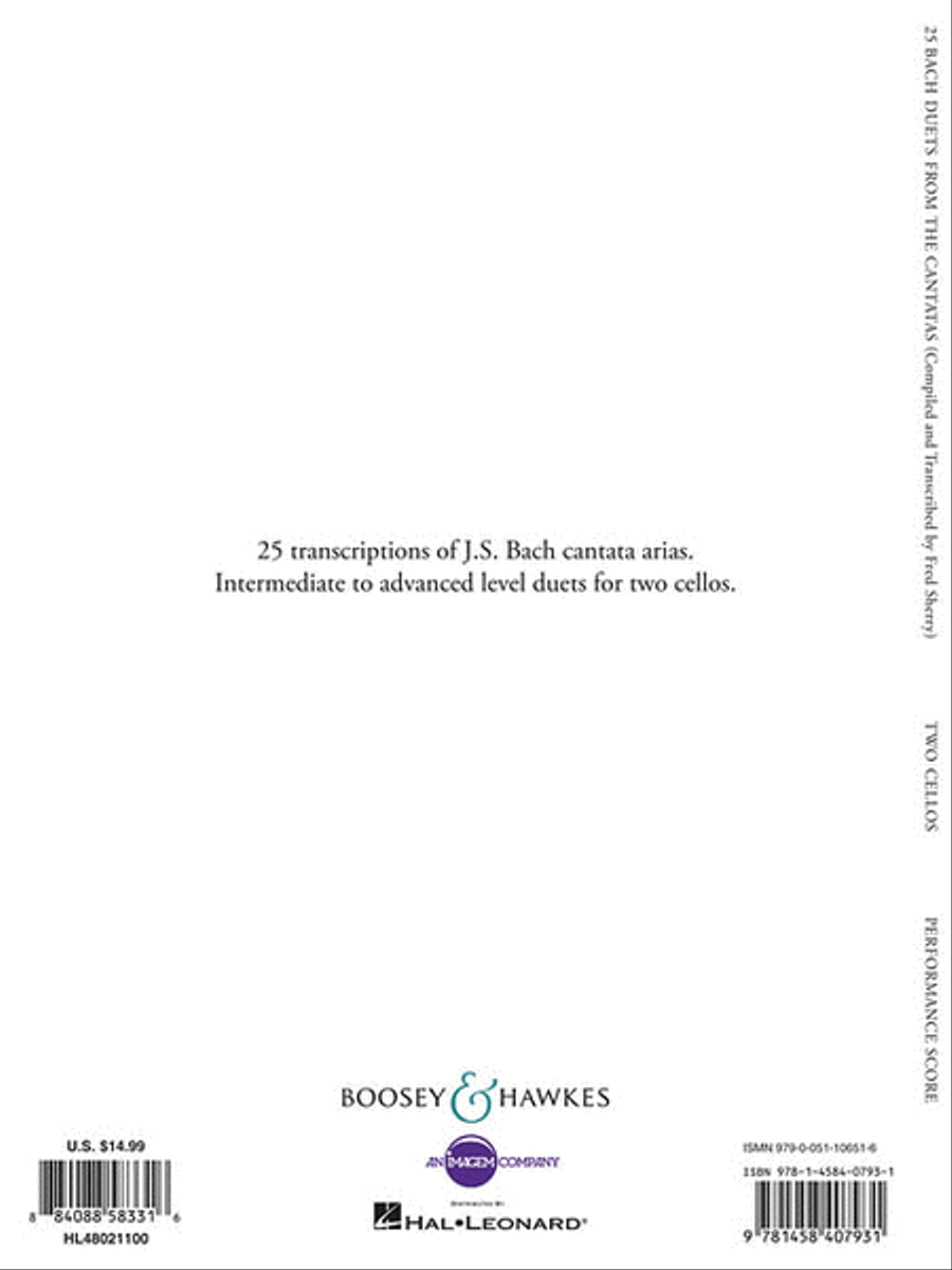 25 Bach Duets from the Cantatas (Revised Edition) String Duet scores gallery preview page 3